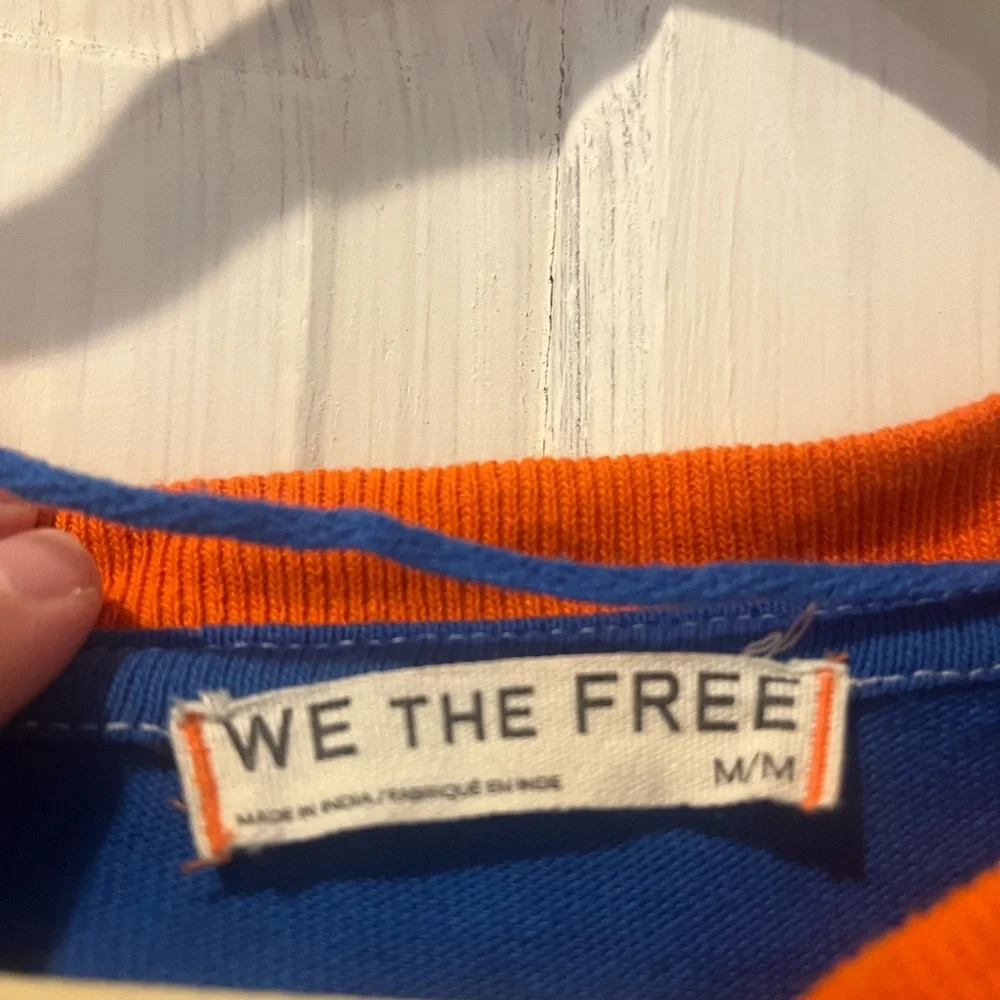 We The Free Orange and Blue Top - Picture 3 of 3